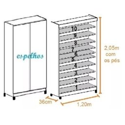 Sapateira 100 Pares com Espelhos - 2