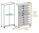 Ver imagem 2 de Sapateira 100 Pares com Espelhos