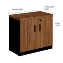 Ver imagem 2 de Armário Baixo com 02 Portas - 0,80x0,74x0,45 m- WEBSTART - NOGAL SEVILHA/PRETO - 21411