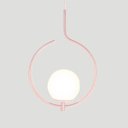 Ver imagem 2 de Pendente Lustre On Loop Rosé com Globo de Vidro Branco