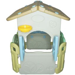 Casinha Infantil Plástico Playground Brinquedo Criança com Cesta Basquete Importway BW-054 - 7