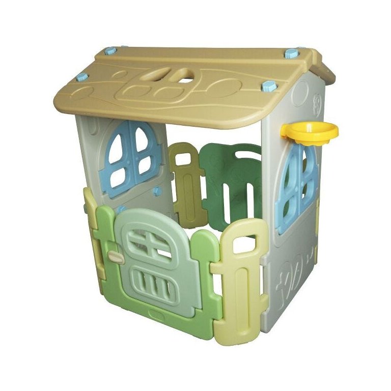 Casinha Infantil Plástico Playground Brinquedo Criança com Cesta Basquete Importway BW-054
