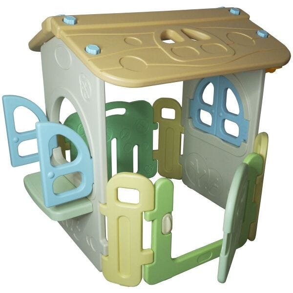 Casinha Infantil Plástico Playground Brinquedo Criança com Cesta Basquete Importway BW-054 - 3
