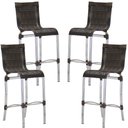Ver imagem 1 de Kit 4 Banquetas em Alumínio e Fibra Sintética Haiti para Cozinha, Edícula Trama