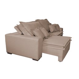 Sofá Retrátil e Reclinável com Molas Cama Inbox Premium 2,12M Tecido em Linho Bege Escuro - 8 Sofá Retrátil e Reclinável com Molas Cama Inbox Premium 2,12M Tecido em Linho Bege Escuro - 8