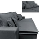 Ver imagem 5 de Sofá Retrátil e Reclinável com Molas Cama Inbox Premium 2,12M Tecido em Linho Cinza Escuro