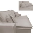 Ver imagem 5 de Sofá Retrátil e Reclinável com Molas Cama Inbox Premium 2,32M Tecido em Linho Bege Claro