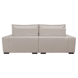 Sofá Retrátil e Reclinável com Molas Cama Inbox Premium 2,32M Tecido em Linho Bege Claro - 7