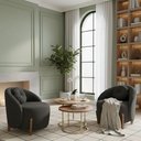 Ver imagem 2 de Kit 02 Poltronas Orgânicas Curvas Amsterdã Boucle Chumbo - Montanari's Decor