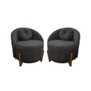 Ver imagem 1 de Kit 02 Poltronas Orgânicas Curvas Amsterdã Boucle Chumbo - Montanari's Decor