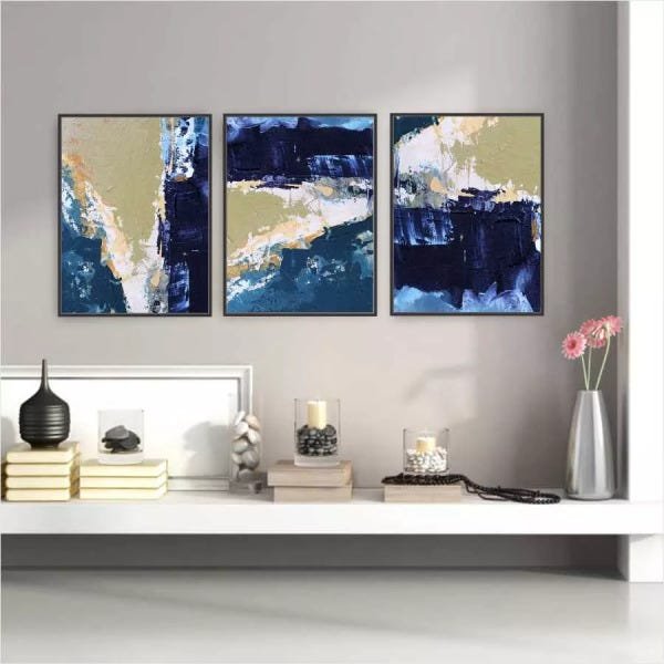 Quadro Composição Trio Encosta 30x40 Moldura Preta - 1