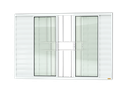 Ver imagem 1 de Veneziana Alumínio Confort 6F.c/Grade 120 x 200 V.Liso Branco Brimak