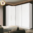 Ver imagem 6 de Guarda Roupa Modulado de Canto 4 Portas 3 Peças Decor Branco