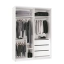 Ver imagem 4 de Guarda Roupa Modulado de Canto 4 Portas 3 Peças Decor Branco