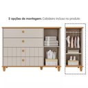 Ver imagem 2 de Jogo de Quarto Infantil Cupcake Cômoda 1 Porta e Berço Off White/nature - Permóbili Baby