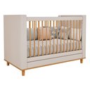 Ver imagem 4 de Jogo de Quarto Infantil Cupcake Cômoda 1 Porta e Berço Off White/nature - Permóbili Baby