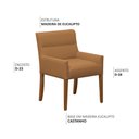 Ver imagem 3 de Kit 4 Cadeiras para Mesa de Jantar Angel Base Madeira Corano Caramelo - Nexta Casa
