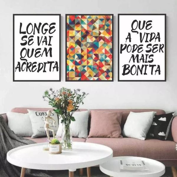 Quadro Composição 18 45x65 Moldura Preta - 1