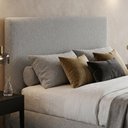 Ver imagem 3 de Cabeceira Cama Box Casal 140 cm Parise Bouclé Cinza Claro - Nexta Casa