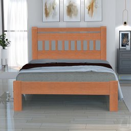 Cama Queen Size Antares Madeira Maciça Angelim Pedra/tauari Mel - 2