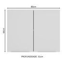 Ver imagem 2 de Armário Aéreo Madesa Stella 80 cm 2 Portas Branco Cor:Branco