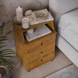 Mesa de Cabeceira Luxo New Freijó - Ej Móveis - 3