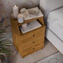 Ver imagem 3 de Mesa de Cabeceira Luxo New Freijó - Ej Móveis