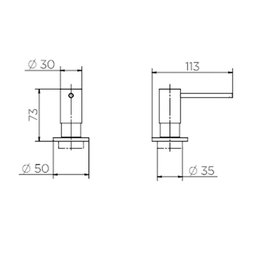 Dispensador Sabao/detergente Cozinha Redondo Cromado - Docol Docol Inox - 2