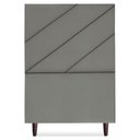 Ver imagem 5 de Cabeceira Solteiro 100 Cm com Frame Cristal Suede Cinza Artte Cinza
