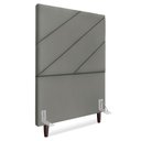Ver imagem 1 de Cabeceira Solteiro 100 Cm com Frame Cristal Suede Cinza Artte Cinza