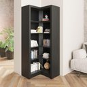 Ver imagem 1 de Armário Estante de Canto para Escritório e Livros Me4132 Tecnomobili Preto Preto