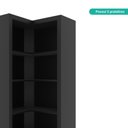 Ver imagem 5 de Armário Estante de Canto para Escritório e Livros Me4132 Tecnomobili Preto Preto