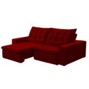 Ver imagem 4 de Sofá Vancouver 3 Lugares Retrátil e Reclinável Veludo - Meu Estofado:vermelho