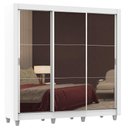 Ver imagem 3 de Guarda Roupa Casal Madesa Lyon Plus 3 Portas de Correr de Espelho 4 Gavetas com Pés