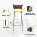 Ver imagem 5 de Kit 3 Bancos Alto Tamborete para Balcão Junco Argila Àrea de Lazer Ilha Bancada bar Churrasqueira