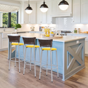 Ver imagem 6 de Kit 3 Bancos Alto Tamborete para Balcão Junco Argila Àrea de Lazer Ilha Bancada bar Churrasqueira