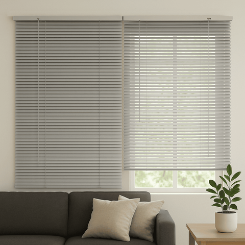 Persiana Pvc Trilho Metálico 240larg X 140alt (2 Pçs) - Cinza