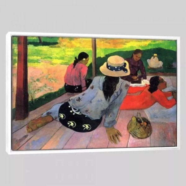 Quadro Reprodução The Siesta 95x63 Moldura Branca - 1