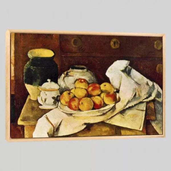 Quadro Reprodução Frutas Ii Paul Cézanne 95x63 Moldura Natural - 1