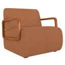 Ver mais imagens de Poltrona Decorativa Orgânica para Sala Kit 2 Belarus K04 Bouclê Terracota - Mpozenato