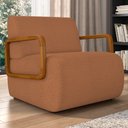 Ver imagem 2 de Poltrona Decorativa Orgânica para Sala Kit 2 Belarus K04 Bouclê Terracota - Mpozenato