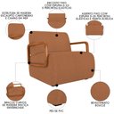 Ver imagem 3 de Poltrona Decorativa Orgânica para Sala Kit 2 Belarus K04 Bouclê Terracota - Mpozenato