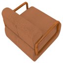 Ver imagem 7 de Poltrona Decorativa Orgânica para Sala Kit 2 Belarus K04 Bouclê Terracota - Mpozenato