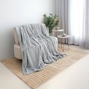 Ver imagem 2 de Cobertor Coberta Popcorn Queen Ultrasoft Alto Relevo Dupla Face - Platina