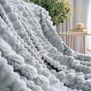 Ver imagem 4 de Cobertor Coberta Popcorn Queen Ultrasoft Alto Relevo Dupla Face - Platina