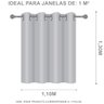 Cortina Folha Blackout Pvc 1,10m X 1,30m Uma Parte 100% Blecaute Veda Luz Sala Quarto Preto - 4