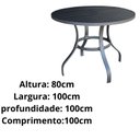 Ver imagem 2 de Conjunto Mesa e 4 Cadeiras de Alumínio para Jardim Varanda e Piscina Ripada