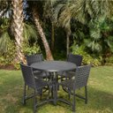 Ver imagem 1 de Conjunto Mesa e 4 Cadeiras de Alumínio para Jardim Varanda e Piscina Ripada