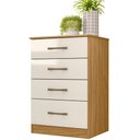 Ver imagem 1 de Cômoda Ms913 4 Gavetas Freijó Off White Moval