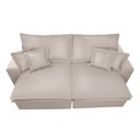 Ver imagem 6 de Sofá Retrátil e Reclinável com Molas Cama Inbox Premium 2,72M Tecido em Linho Bege Claro